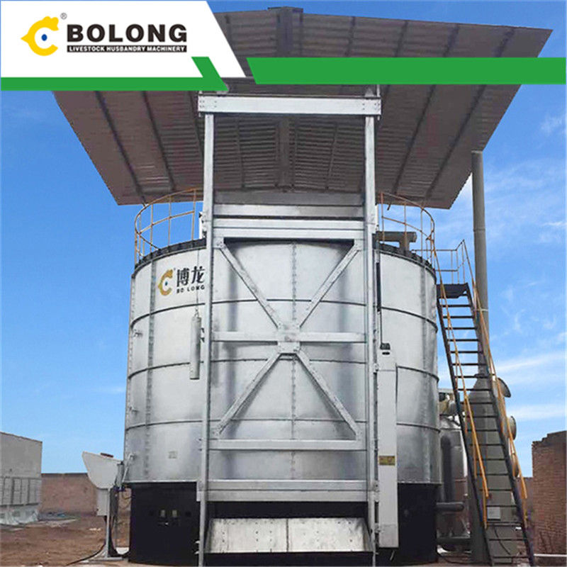 large scale animal dung aerobic composting system